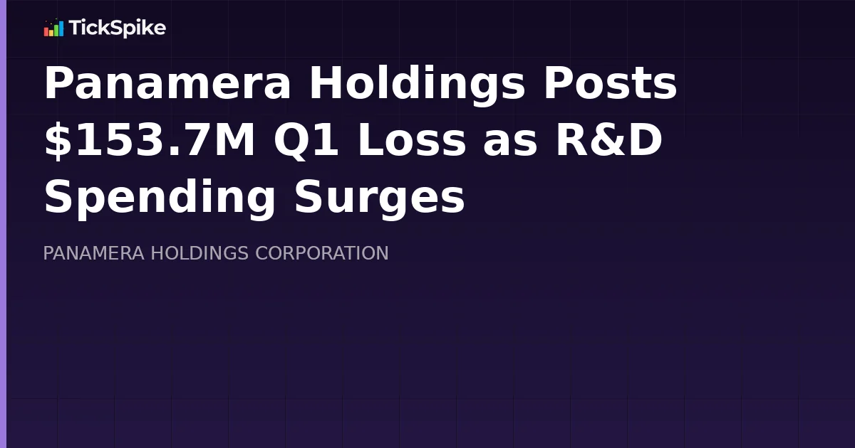 Panamera Holdings Posts $153.7M Q1 Loss as R&D Spending Surges