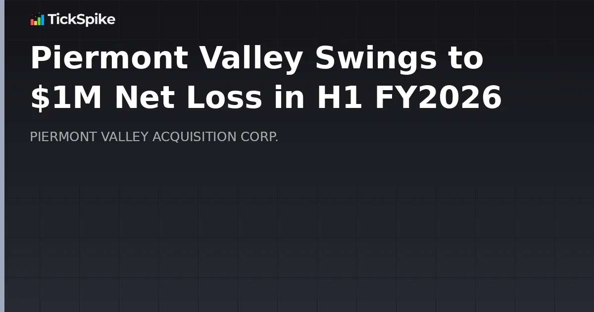Piermont Valley Swings to $1M Net Loss in H1 FY2026