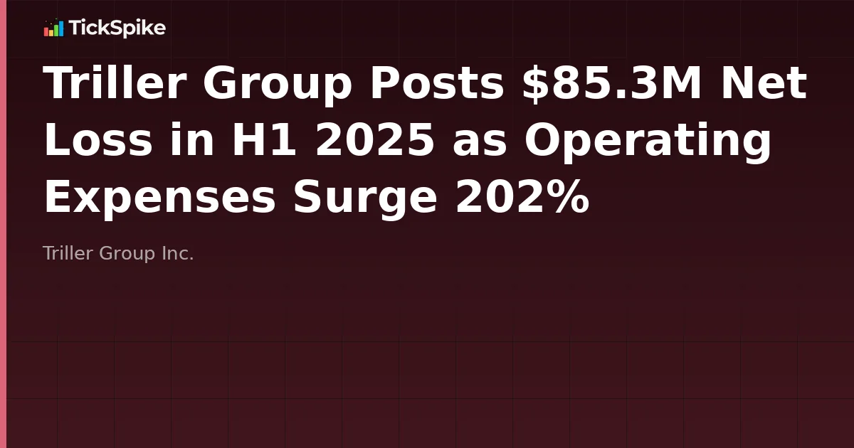 Triller Group Posts $85.3M Net Loss in H1 2025 as Operating Expenses Surge 202%