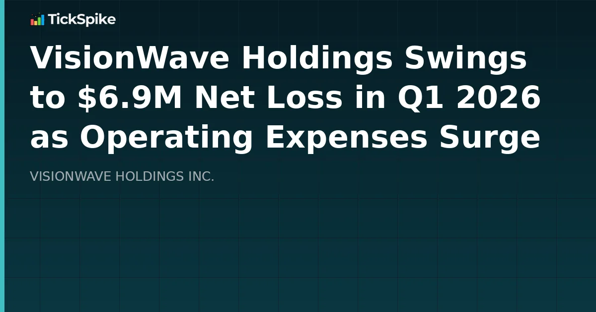 VisionWave Holdings Swings to $6.9M Net Loss in Q1 2026 as Operating Expenses Surge