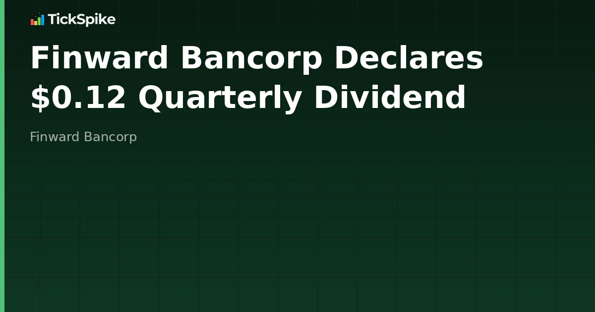 Finward Bancorp Declares $0.12 Quarterly Dividend