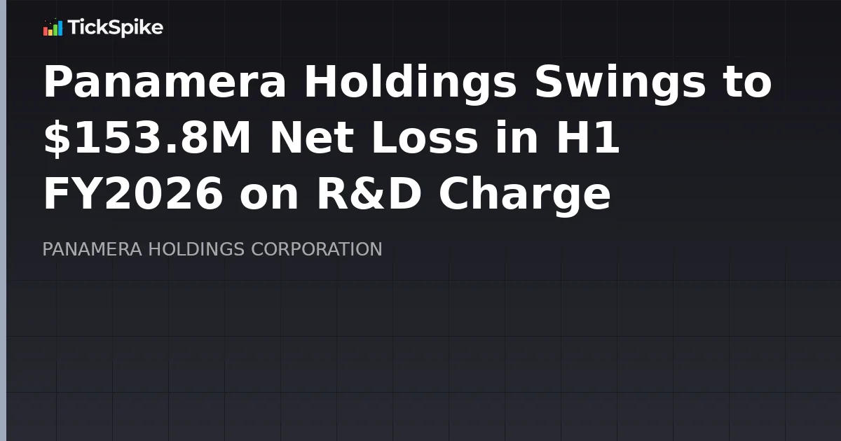 Panamera Holdings Swings to $153.8M Net Loss in H1 FY2026 on R&D Charge