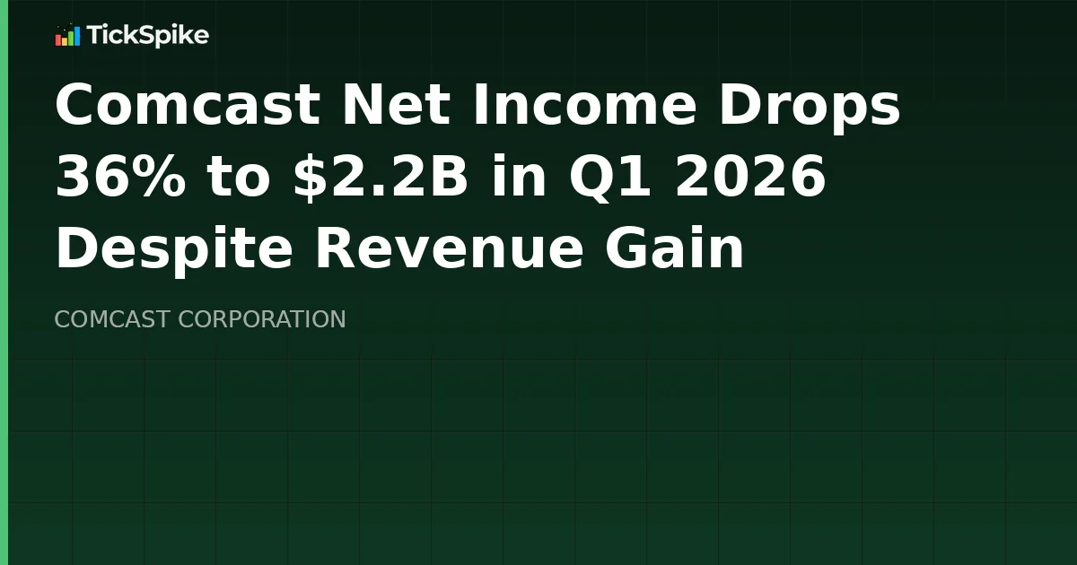 Comcast Net Income Drops 36% to $2.2B in Q1 2026 Despite Revenue Gain