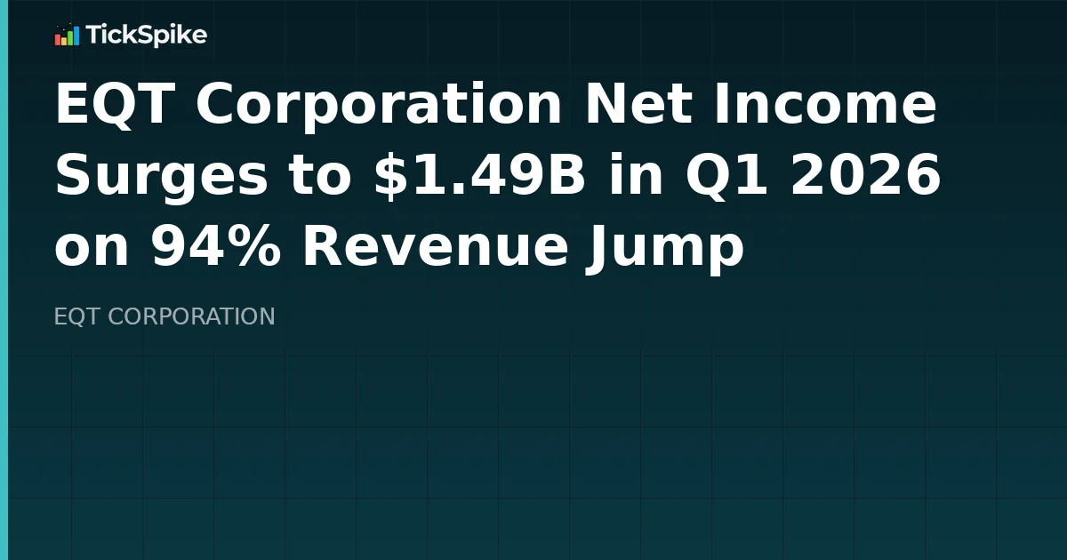 EQT Corporation Net Income Surges to $1.49B in Q1 2026 on 94% Revenue Jump