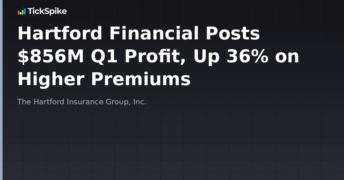Hartford Financial Posts $856M Q1 Profit, Up 36% on Higher Premiums