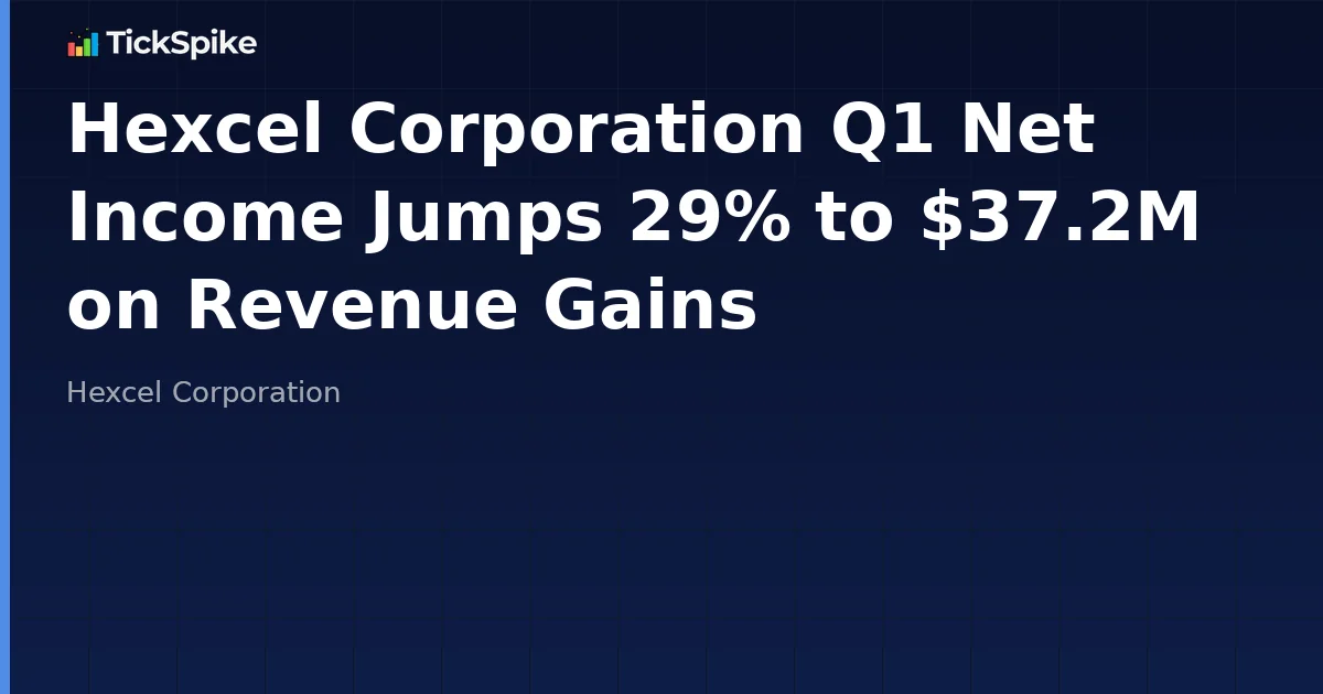 Hexcel Corporation Q1 Net Income Jumps 29% to $37.2M on Revenue Gains
