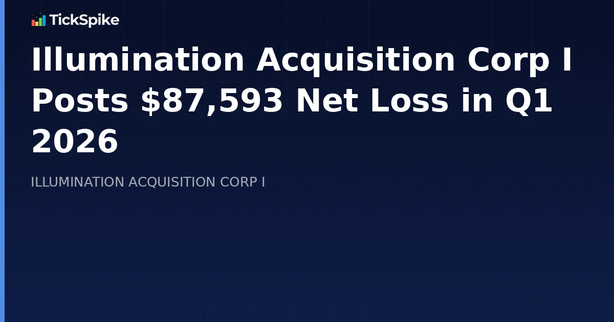 Illumination Acquisition Corp I Posts $87,593 Net Loss in Q1 2026