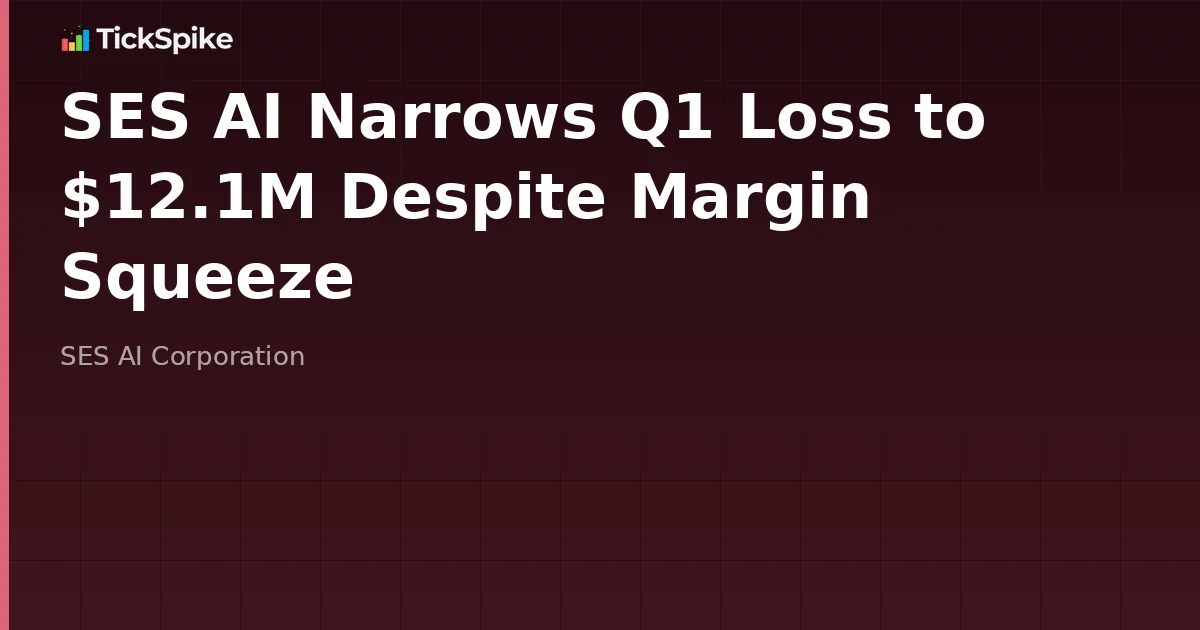 SES AI Narrows Q1 Loss to $12.1M Despite Margin Squeeze