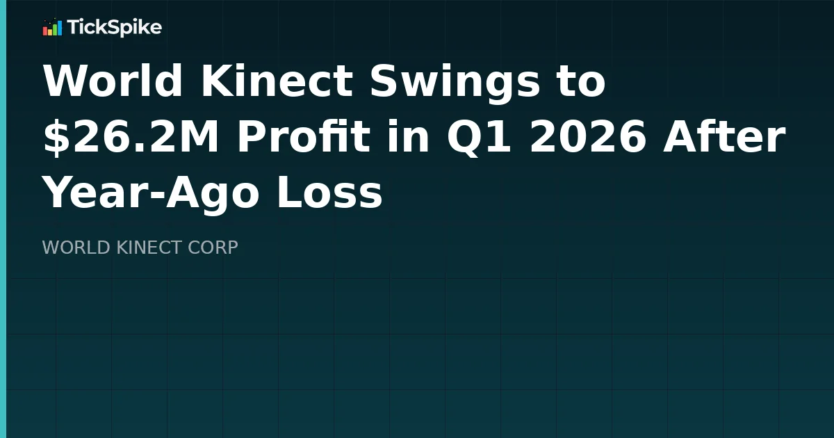 World Kinect Swings to $26.2M Profit in Q1 2026 After Year-Ago Loss